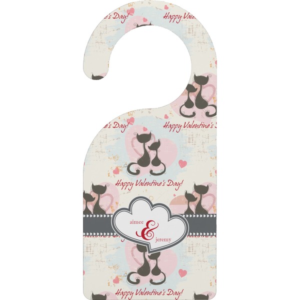 Custom Cats in Love Door Hanger (Personalized)