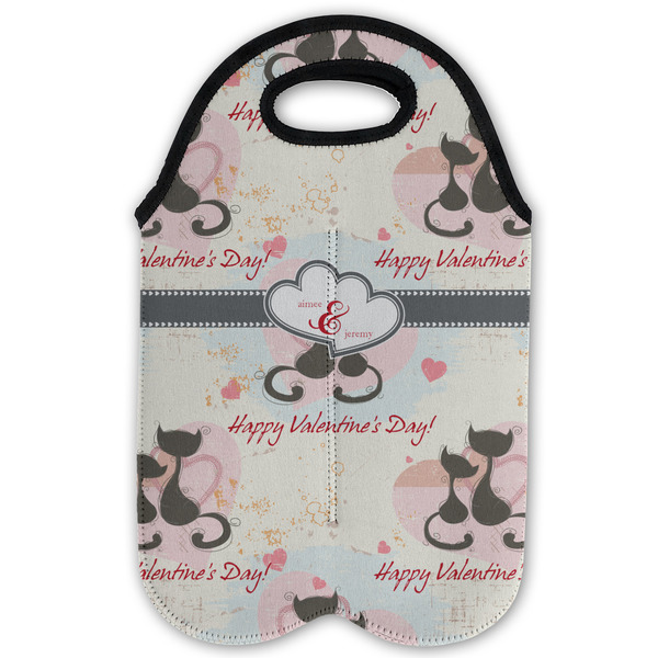 Cats in Love Double Wine Tote - Flat (new)
