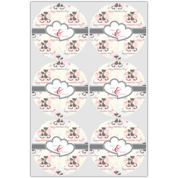 Cats in Love Drink Topper - Large - Set of 6