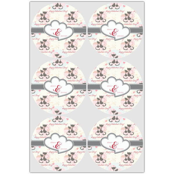 Cats in Love Drink Topper - XLarge - Set of 6