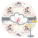 Cats in Love Printed Drink Topper - 3.5" (Personalized)
