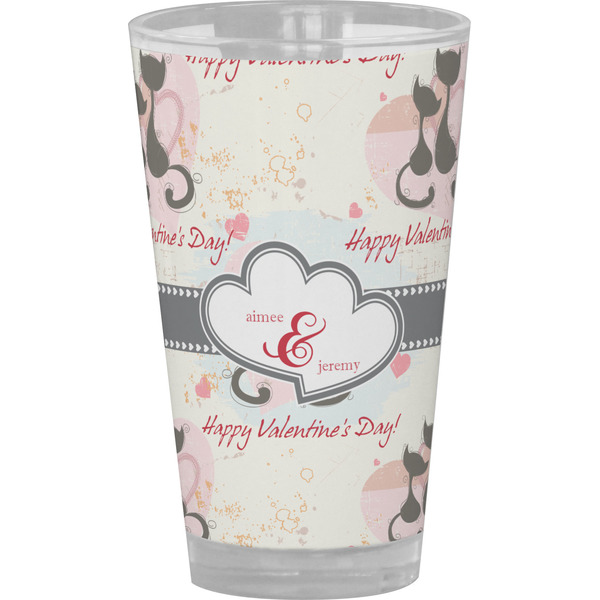 Custom Cats in Love Pint Glass - Full Color (Personalized)