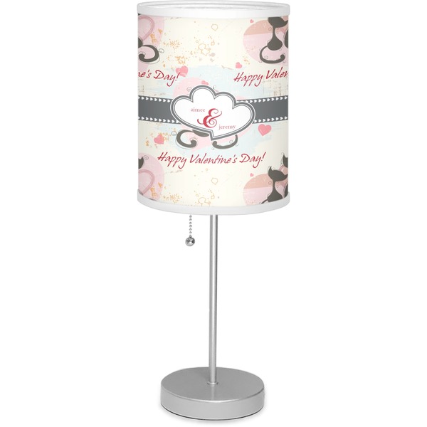 Custom Cats in Love 7" Drum Lamp with Shade Linen (Personalized)