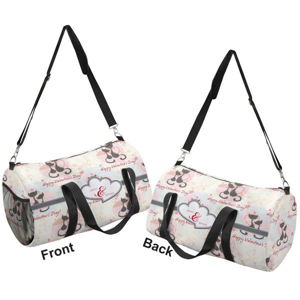 Cats in Love Duffle bag small front and back sides