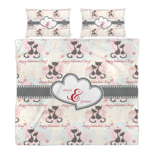 Cats in Love Duvet Cover Set - King - Alt Approval