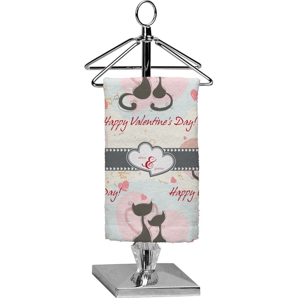 Custom Cats in Love Finger Tip Towel - Full Print (Personalized)