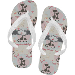 Cats in Love Flip Flops (Personalized)