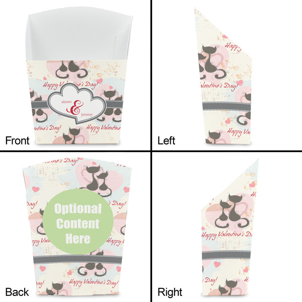 Cats in Love French Fry Favor Box - Front & Back View
