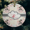 Cats in Love Frosted Glass Ornament - Round (Lifestyle)