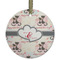 Cats in Love Frosted Glass Ornament - Round