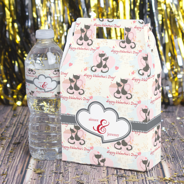 Cats in Love Gable Favor Box - In Context