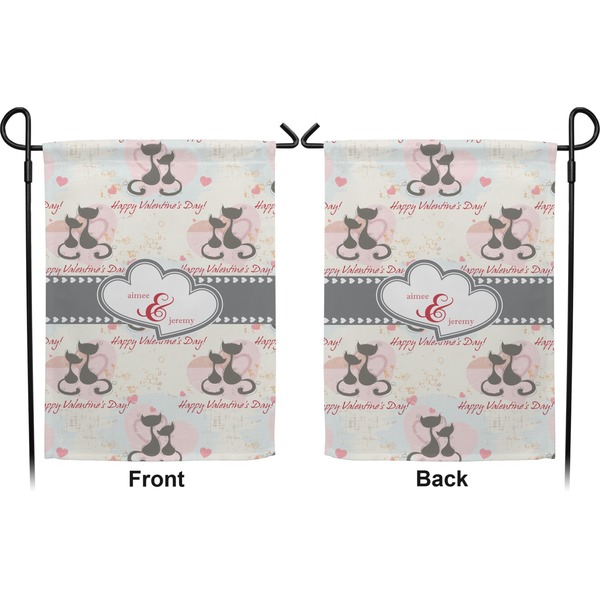 Cats in Love Garden Flag - Double Sided Front and Back