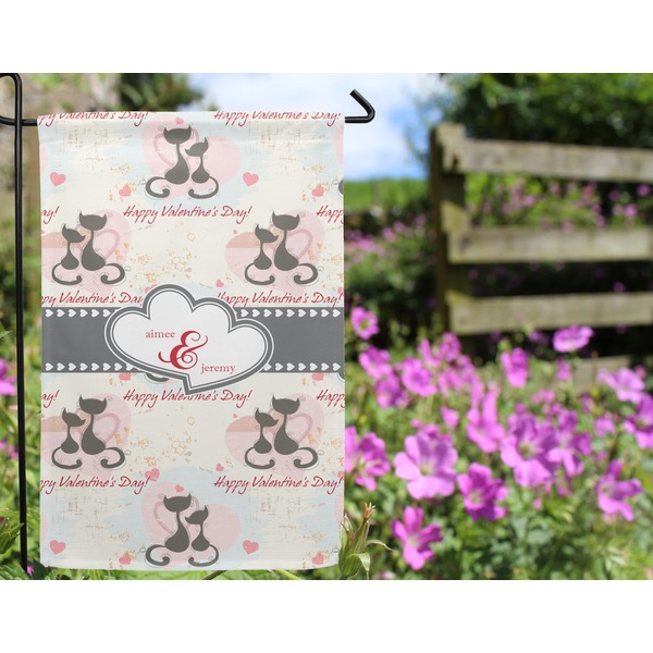 Cats in Love Garden Flag - Outside In Flowers