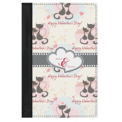 Cats in Love Genuine Leather Passport Cover (Personalized)