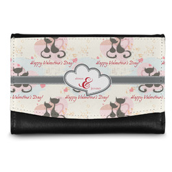 Cats in Love Genuine Leather Women's Wallet - Small (Personalized)