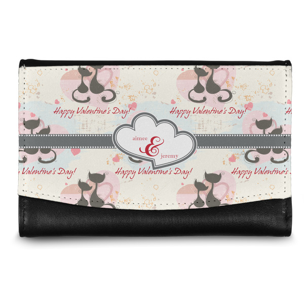 Custom Cats in Love Genuine Leather Women's Wallet - Small (Personalized)