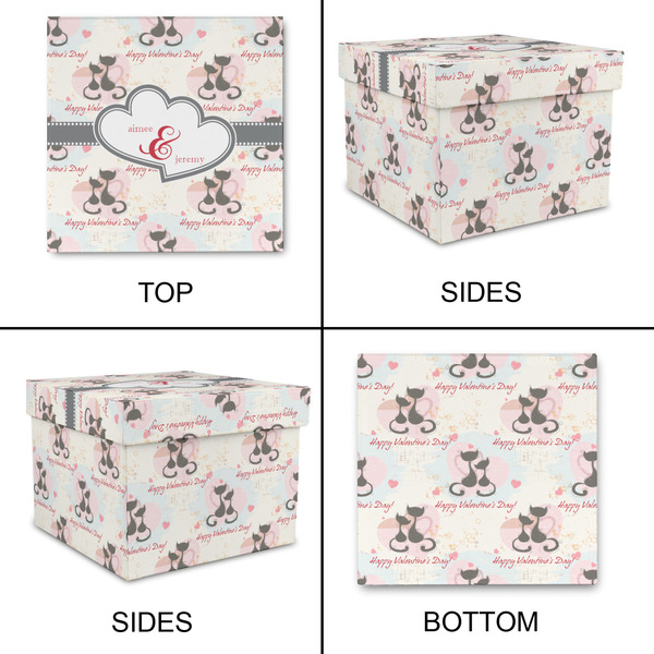 Cats in Love Gift Boxes with Lid - Canvas Wrapped - Large - Approval