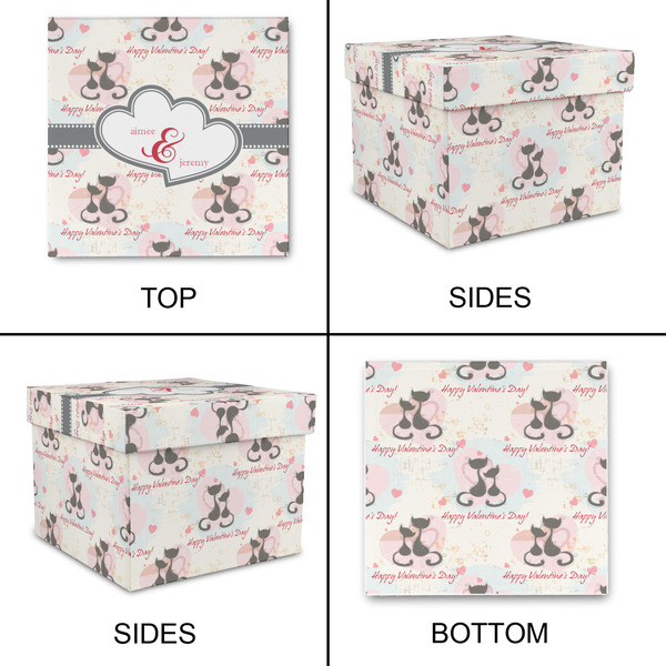 Cats in Love Gift Boxes with Lid - Canvas Wrapped - Medium - Approval