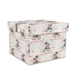 Cats in Love Gift Box with Lid - Canvas Wrapped - Medium (Personalized)