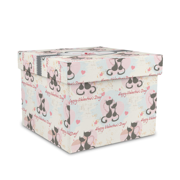 Custom Cats in Love Gift Box with Lid - Canvas Wrapped - Medium (Personalized)