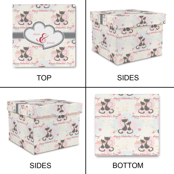 Cats in Love Gift Boxes with Lid - Canvas Wrapped - Small - Approval