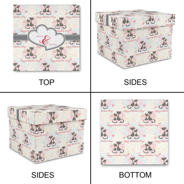 Cats in Love Gift Boxes with Lid - Canvas Wrapped - X-Large - Approval