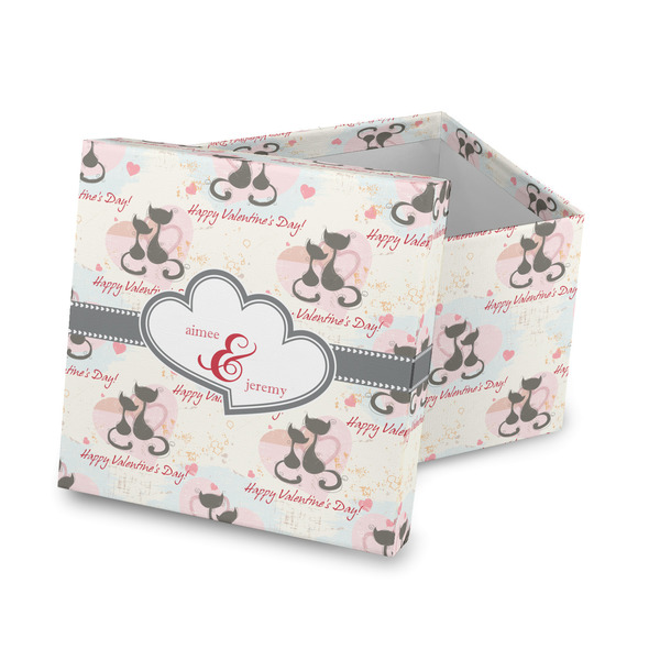 Custom Cats in Love Gift Box with Lid - Canvas Wrapped (Personalized)