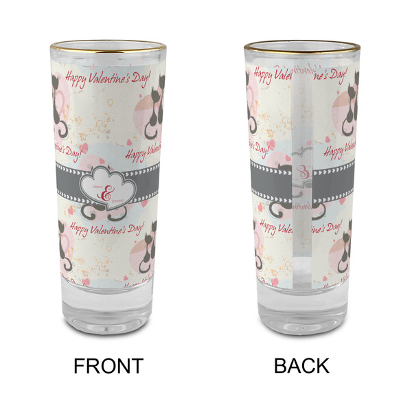 Cats in Love Glass Shot Glass - 2 oz - Single - APPROVAL