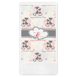 Cats in Love Guest Napkins - Full Color - Embossed Edge (Personalized)