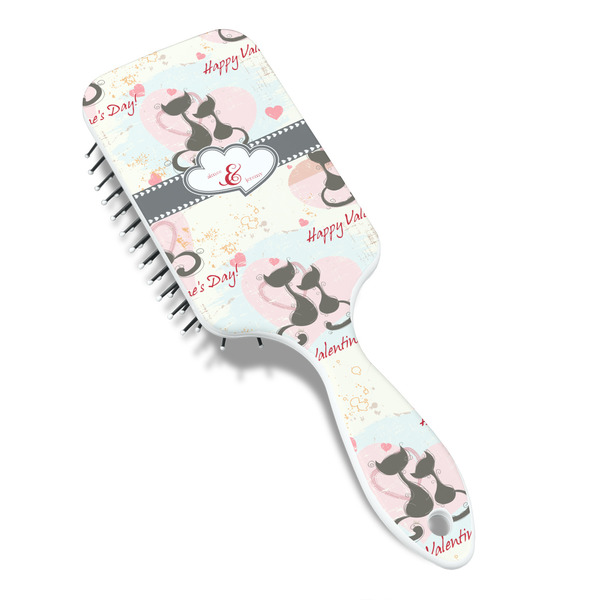 Cats in Love Hair Brush - Angle View