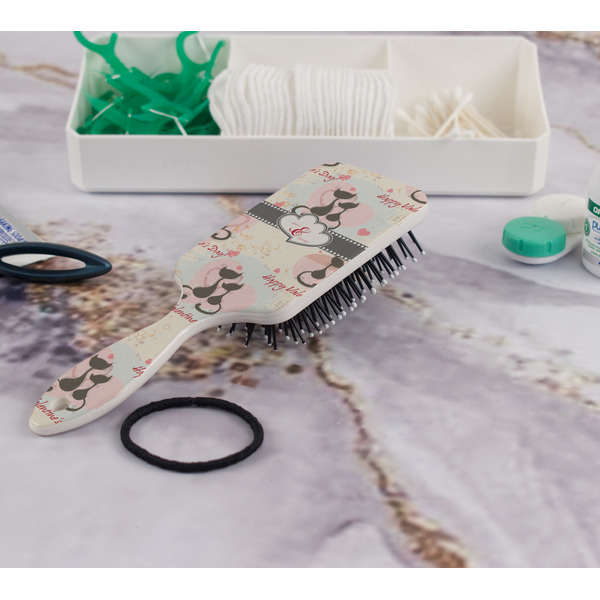 Cats in Love Hair Brush - In Bathroom