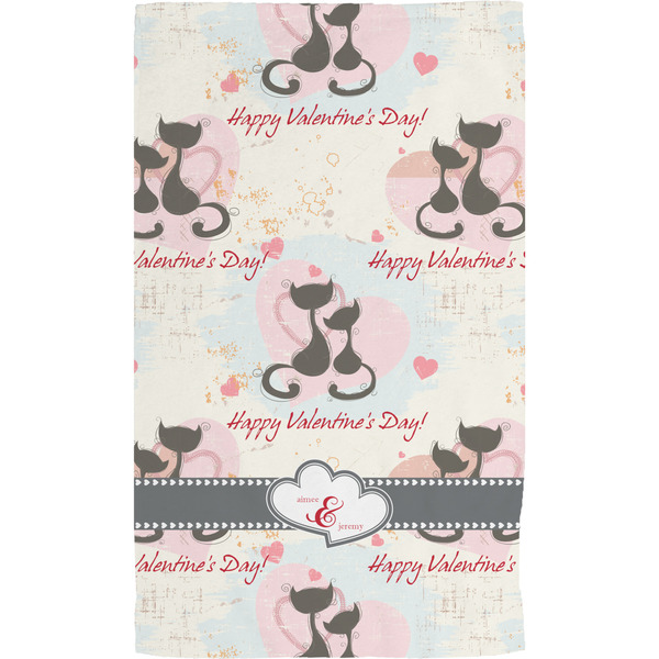 Cats in Love Hand Towel (Personalized) Full
