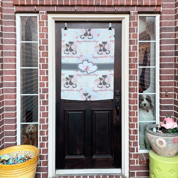 Cats in Love House Flags - Double Sided - (Over the door) LIFESTYLE