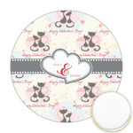 Cats in Love Printed Cookie Topper - 2.5" (Personalized)