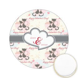 Cats in Love Printed Cookie Topper - 2.15" (Personalized)