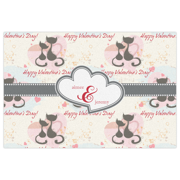 Cats in Love Indoor / Outdoor Rug - 2'x3' - Front Flat