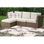 Cats in Love Indoor / Outdoor Rug - Custom Size w/ Couple's Names