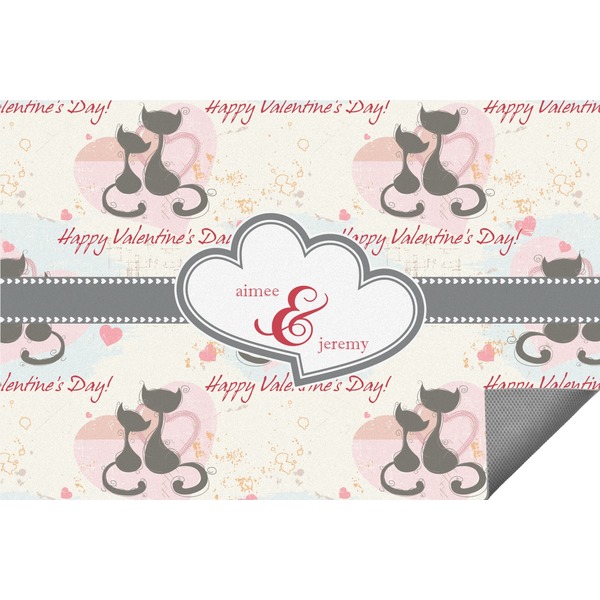 Custom Cats in Love Indoor / Outdoor Rug - 2'x3' (Personalized)