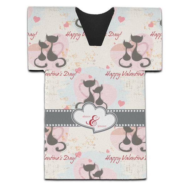 Custom Cats in Love Jersey Bottle Cooler (Personalized)