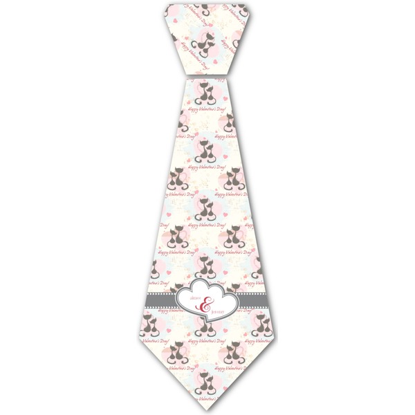 Custom Cats in Love Iron On Tie (Personalized)