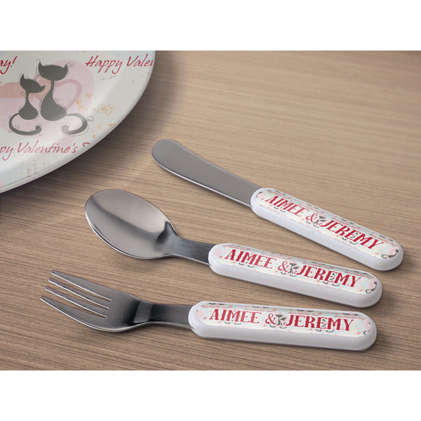 Cats in Love Kids Flatware w/ Plate