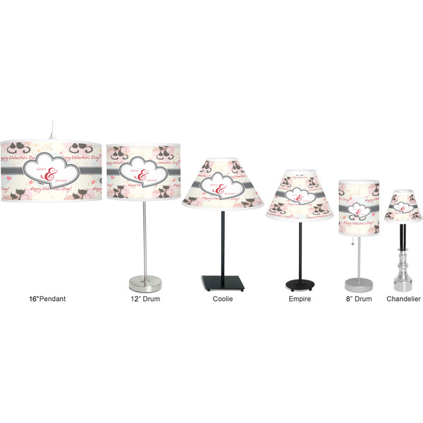 Cats in Love Lamp Full View Size Comparison