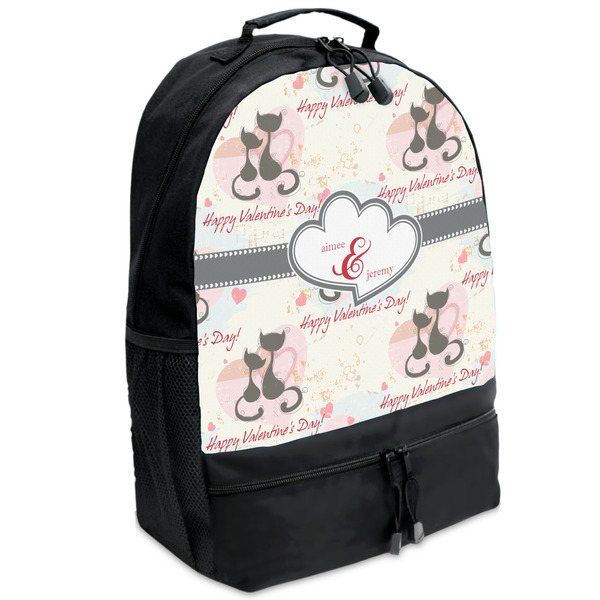 Custom Cats in Love Backpacks - Black (Personalized)