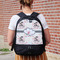 Cats in Love Large Backpack - Black - On Back