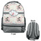 Cats in Love Large Backpack - Gray - Front & Back View