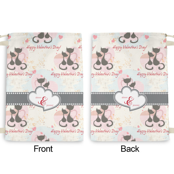 Cats in Love Large Laundry Bag - Front & Back View