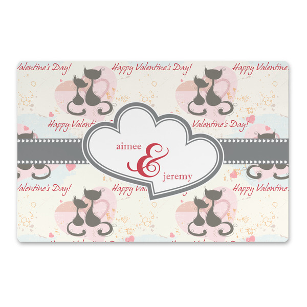 Custom Cats in Love Large Rectangle Car Magnet (Personalized)