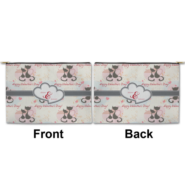 Cats in Love Large Zipper Pouch Approval (Front and Back)