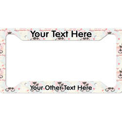 Cats in Love License Plate Frame - Style A (Personalized)