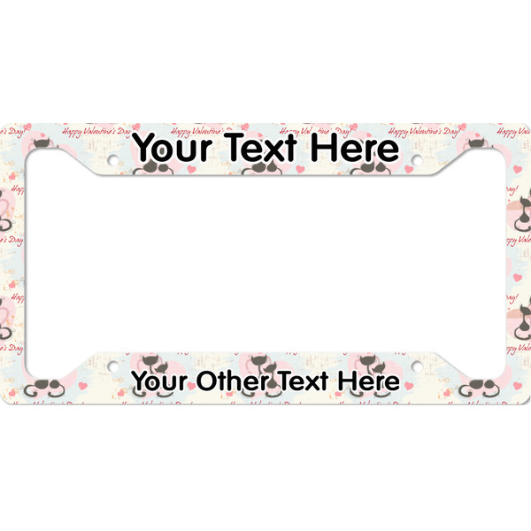 Custom Cats in Love License Plate Frame (Personalized)